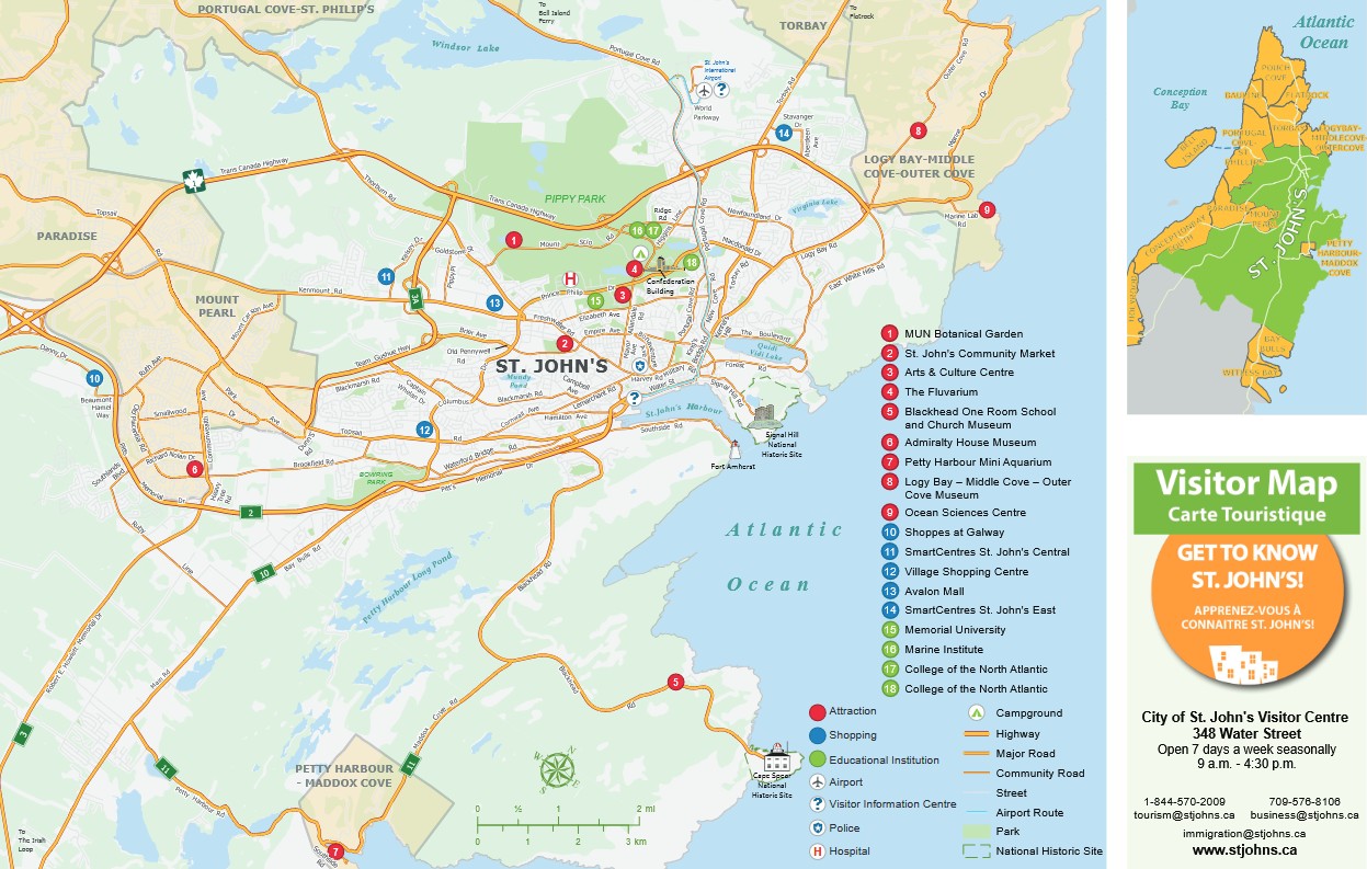 Map of St. John's, Newfoundland
